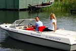 Verschiedene Mietboote in Plau am See