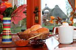 Fruehstuck im Cafe